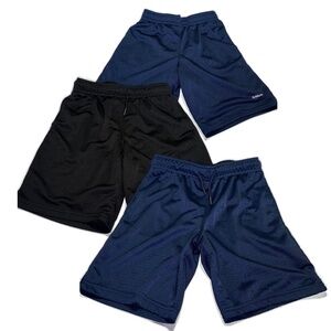 Boys Dri-Works Athletic Shorts Bundle | Navy & Black Mesh | 10/12